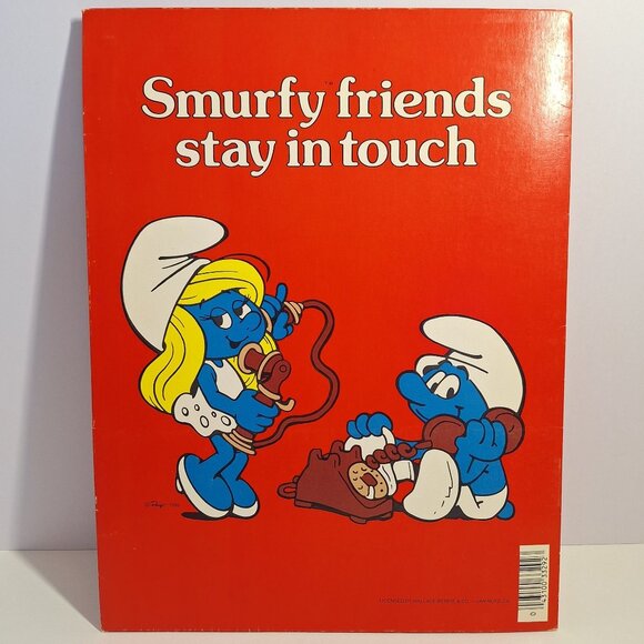 Vintage Smurfs Pocket Portfolio Folder Smurfy Friends Stay In Touch Mead 1982 - Picture 4 of 7